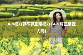 4.9视力算不算正常视力 (4.9算正常视力吗)