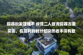 铜器批发赚钱不 叔侄二人做青铜器古董买卖，在赢利的时分却突然收手没有敢做了