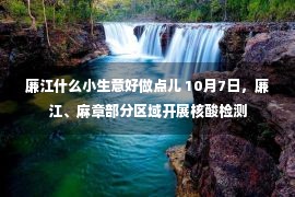 廉江什么小生意好做点儿 10月7日，廉江、麻章部分区域开展核酸检测