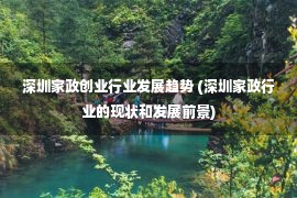 深圳家政创业行业发展趋势 (深圳家政行业的现状和发展前景)