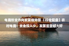 电商创业方向发展趋势图 【行业复盘】农村电商：资金投入少，发展前景却大好！