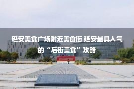 延安美食广场附近美食街 延安最具人气的“后街美食”攻略