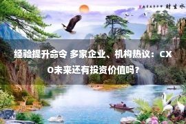 经验提升命令 多家企业、机构热议：CXO未来还有投资价值吗？