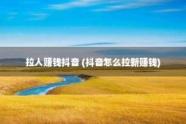 拉人赚钱抖音 (抖音怎么拉新赚钱)