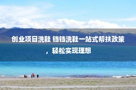 创业项目洗鞋 铛铛洗鞋一站式帮扶政策，轻松实现理想