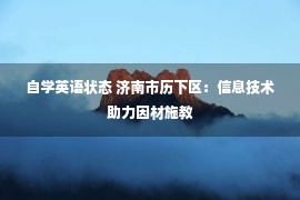 自学英语状态 济南市历下区：信息技术助力因材施教