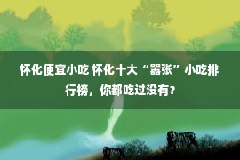 怀化便宜小吃 怀化十大“嚣张”小吃排行榜，你都吃过没有？