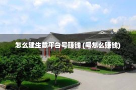 怎么建生意平台号赚钱 (号怎么赚钱)