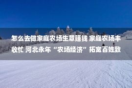 怎么去做家庭农场生意赚钱 家庭农场丰收忙 河北永年“农场经济”拓宽百姓致富路——中国新闻网河北