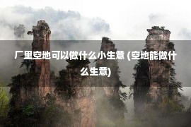 厂里空地可以做什么小生意 (空地能做什么生意)