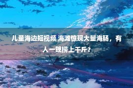 儿童海边短视频 海滩惊现大量海肠，有人一晚捞上千斤？