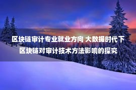 区块链审计专业就业方向 大数据时代下区块链对审计技术方法影响的探究