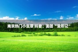 南京热门小生意 抖音、美团“变形记”