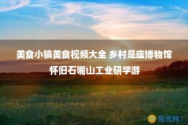 美食小镇美食视频大全 乡村是座博物馆 怀旧石嘴山工业研学游