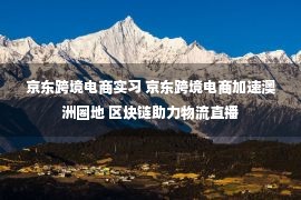 京东跨境电商实习 京东跨境电商加速澳洲圈地 区块链助力物流直播