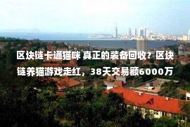 区块链卡通猫咪 真正的装备回收？区块链养猫游戏走红，38天交易额6000万元