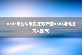 usdc怎么从币安提现(币安usdt如何提现人民币)