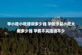 学小吃小吃培训多少钱 学做沙县小吃大概多少钱 学费不高赚钱不少