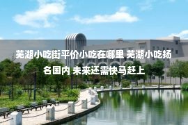 芜湖小吃街平价小吃在哪里 芜湖小吃扬名国内 未来还需快马赶上