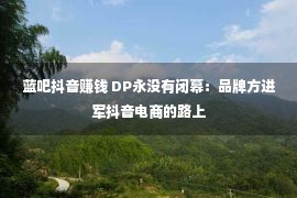 蓝吧抖音赚钱 DP永没有闭幕：品牌方进军抖音电商的路上