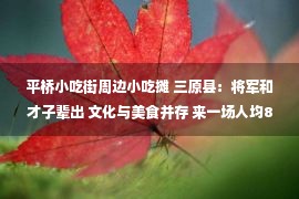 平桥小吃街周边小吃摊 三原县：将军和才子辈出 文化与美食并存 来一场人均80元的旅行？