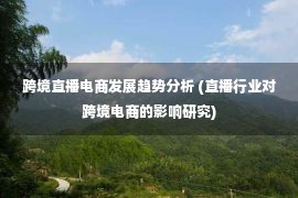 跨境直播电商发展趋势分析 (直播行业对跨境电商的影响研究)