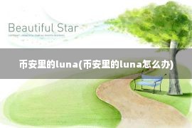 币安里的luna(币安里的luna怎么办)