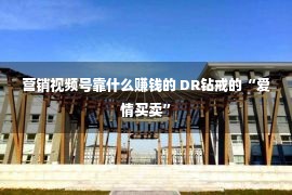 营销视频号靠什么赚钱的 DR钻戒的“爱情买卖”