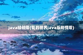 java经验塔(我的世界java版刷怪塔)