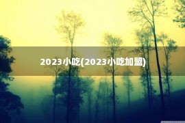 2023小吃(2023小吃加盟)