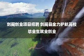 剑阁创业项目招聘 剑阁县全力护航高校毕业生就业创业