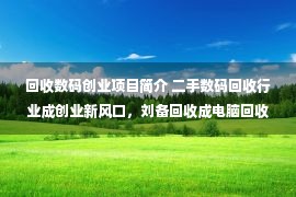 回收数码创业项目简介 二手数码回收行业成创业新风口，刘备回收成电脑回收领域风向标