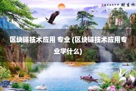 区块链技术应用 专业 (区块链技术应用专业学什么)