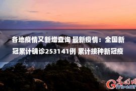 各地疫情又新增查询 最新疫情：全国新冠累计确诊253141例 累计接种新冠疫苗超34.37亿剂次