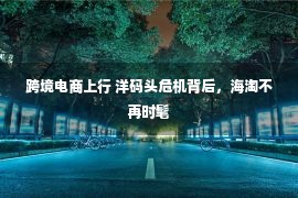 跨境电商上行 洋码头危机背后，海淘不再时髦