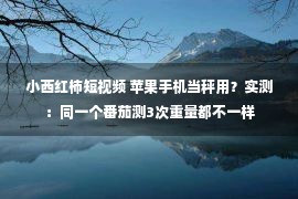 小西红柿短视频 苹果手机当秤用？实测：同一个番茄测3次重量都不一样