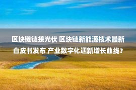 区块链链接光伏 区块链新能源技术最新白皮书发布 产业数字化迎新增长曲线？