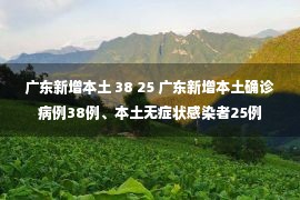 广东新增本土 38 25 广东新增本土确诊病例38例、本土无症状感染者25例