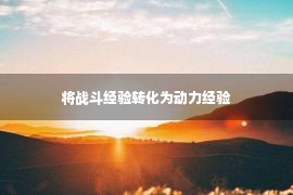 将战斗经验转化为动力经验