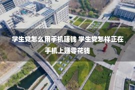 学生党怎么用手机赚钱 学生党怎样正在手机上赚零花钱