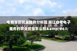 电商当前就业趋势分析图 浙江自考电子商务的就业前景怎么样&#63;