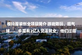 模特服装创业项目简介 游戏陪玩、扭气球……中国有2亿人灵活就业，他们过得怎么样？