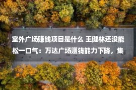 室外广场赚钱项目是什么 王健林还没能松一口气：万达广场赚钱能力下降，集团年内第二大债务浪潮将至