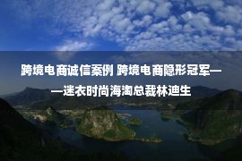 跨境电商诚信案例 跨境电商隐形冠军——迷衣时尚海淘总裁林迪生