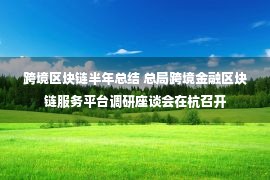 跨境区块链半年总结 总局跨境金融区块链服务平台调研座谈会在杭召开