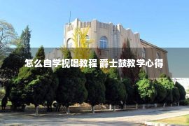 怎么自学视唱教程 爵士鼓教学心得