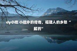 dy小吃 小吃中的传奇，福建人的乡愁“解药”