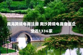 南海跨境电商注册 南沙跨境电商备案企业达1336家