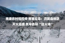 南康农村短视频 南康应急：开展森林防灭火巡查 筑牢森林“防火墙”