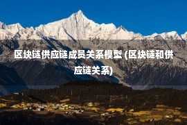 区块链供应链成员关系模型 (区块链和供应链关系)